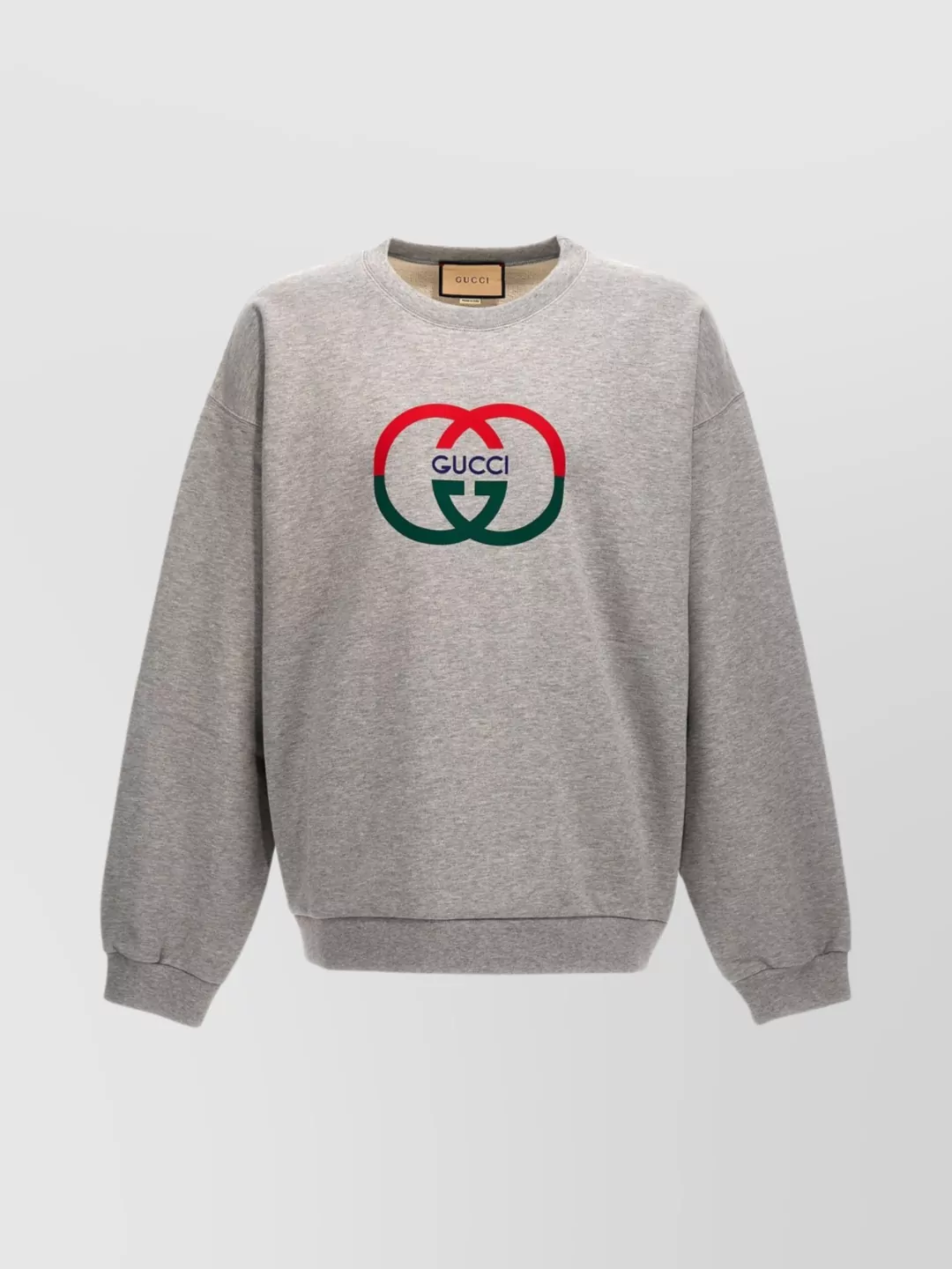 Gucci Logo Print Sweatshirt In Gray