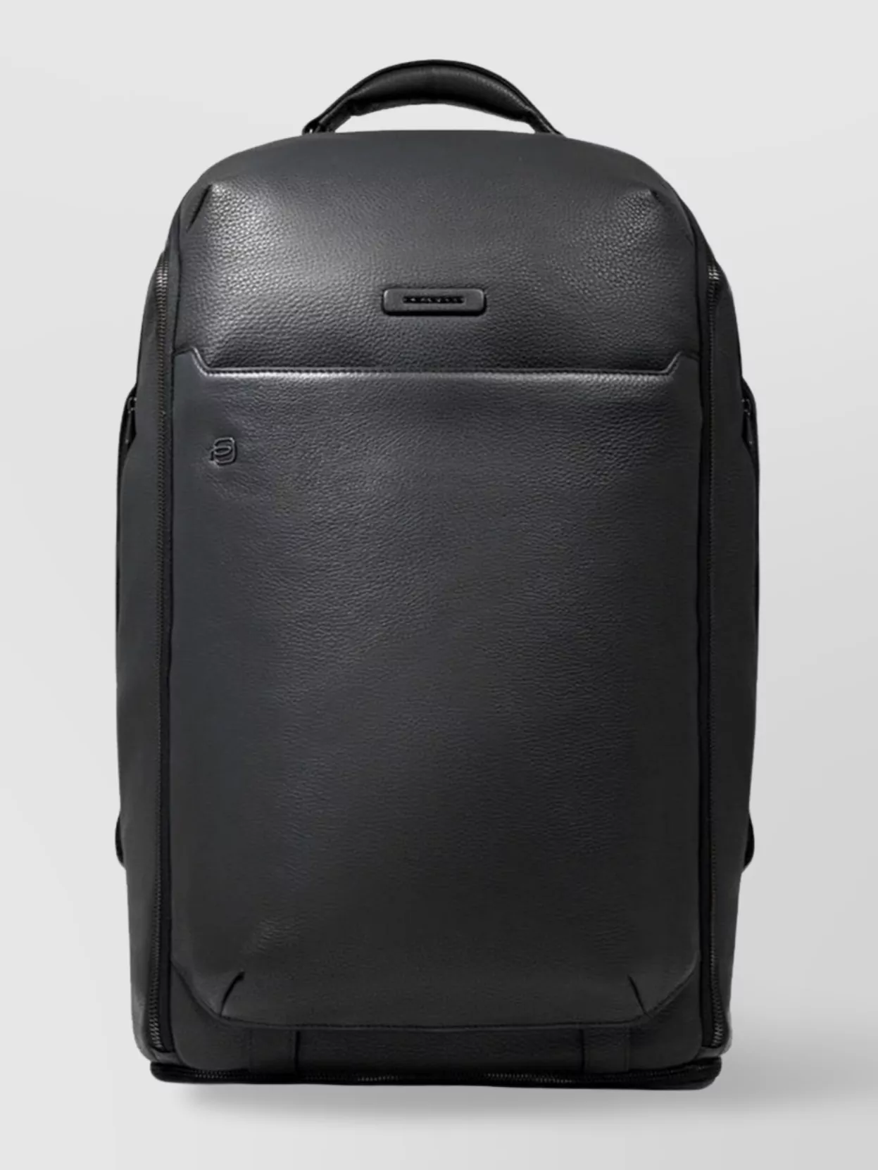 Piquadro leather backpack textured finish