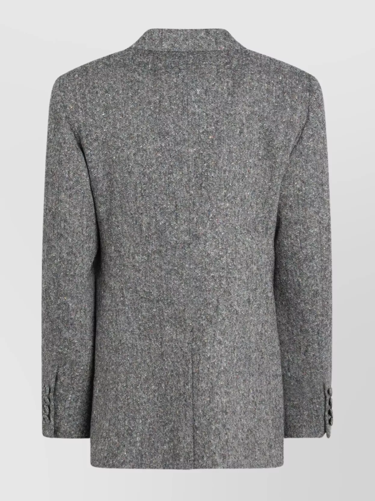 Valentino Double Breasted Boucle Wool Jacket In Gray