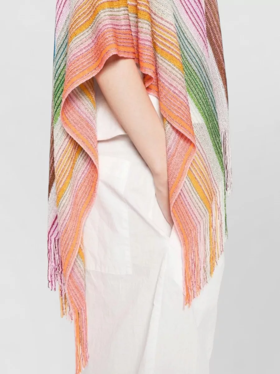 Missoni Striped V-Neck Poncho