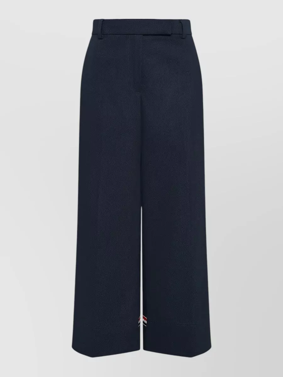 Thom Browne Cotton Wide-Leg Trousers