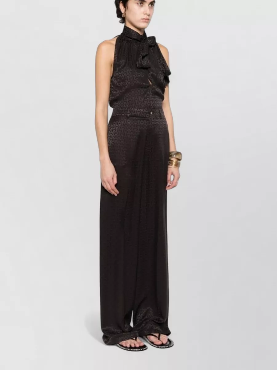 Gucci High Waist Wide Leg Pattern Trousers