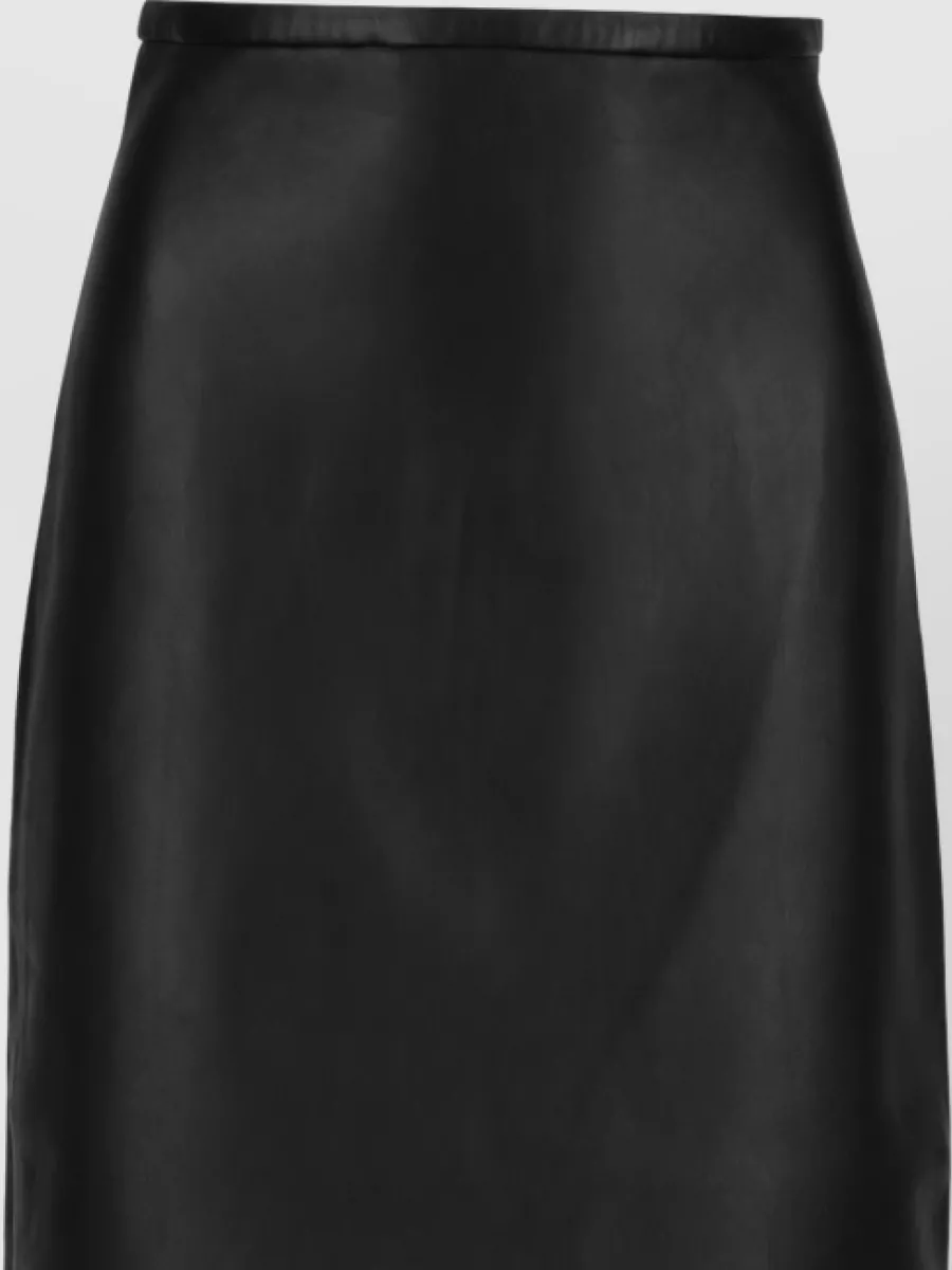 Co leather midi pencil skirt