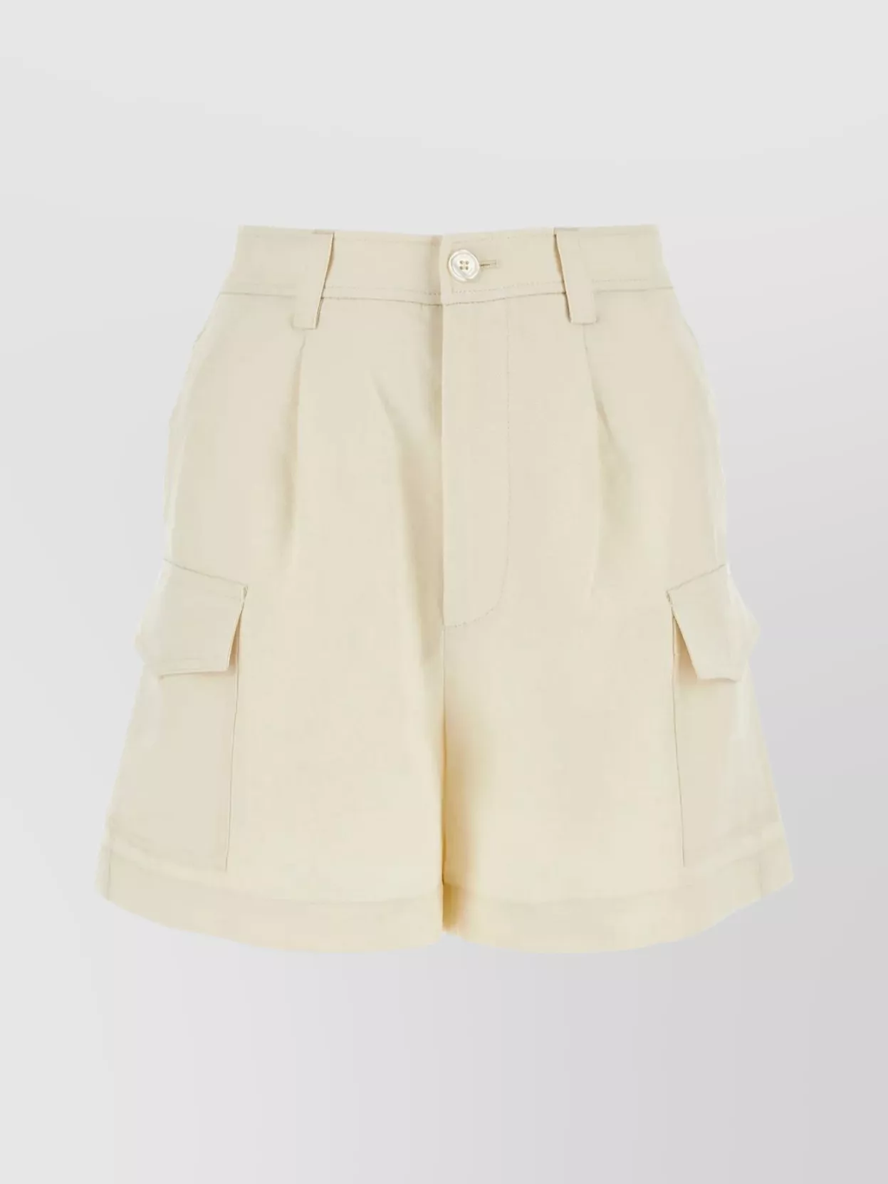 Shop Woolrich Pleated Viscose Blend Shorts