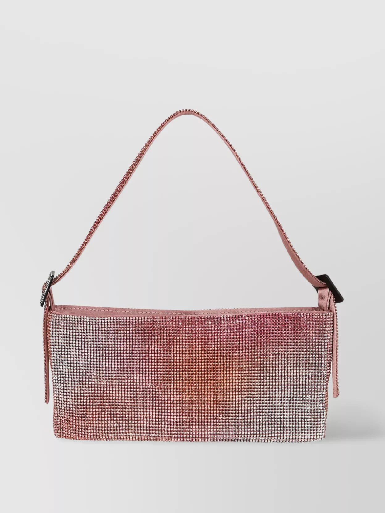 Shop Benedetta Bruzziches Crystal Net Chain Strap Shoulder Bag