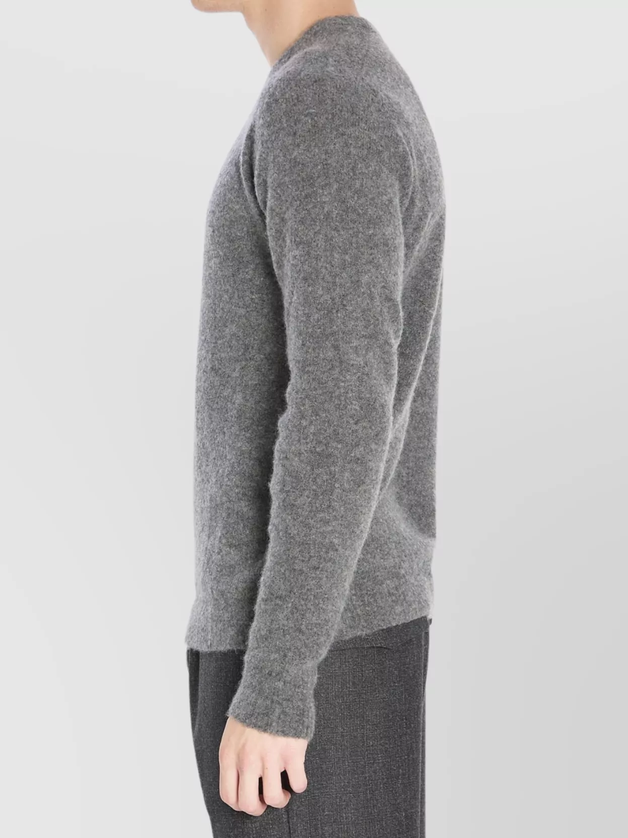 Roberto Collina Ribbed Cashmere Silk Crewneck Sweater