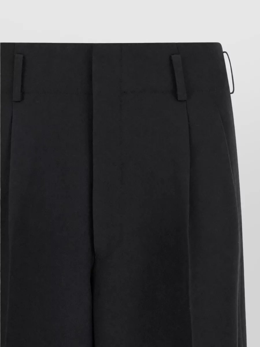 Comme Des Garçons Wool Cropped Wide-Leg Tailored Trousers
