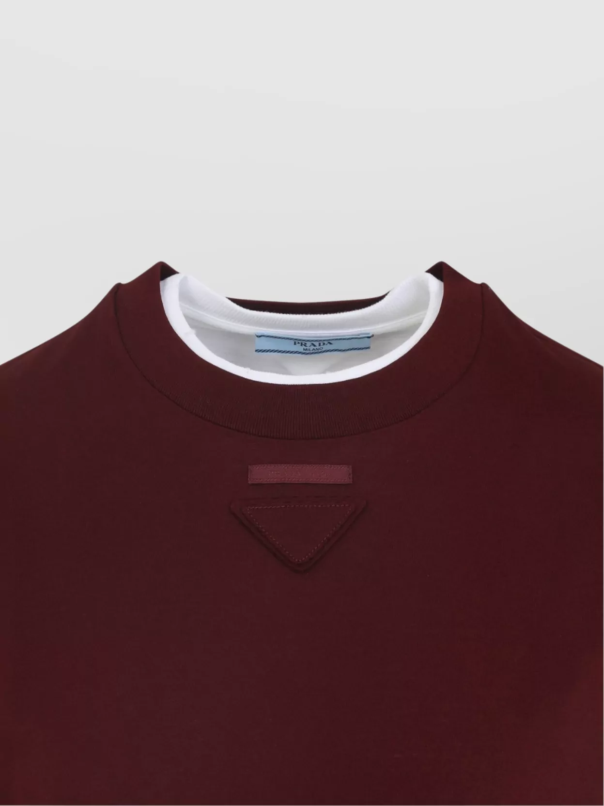Prada Crew neck t-shirt layered design | The Fashion Square