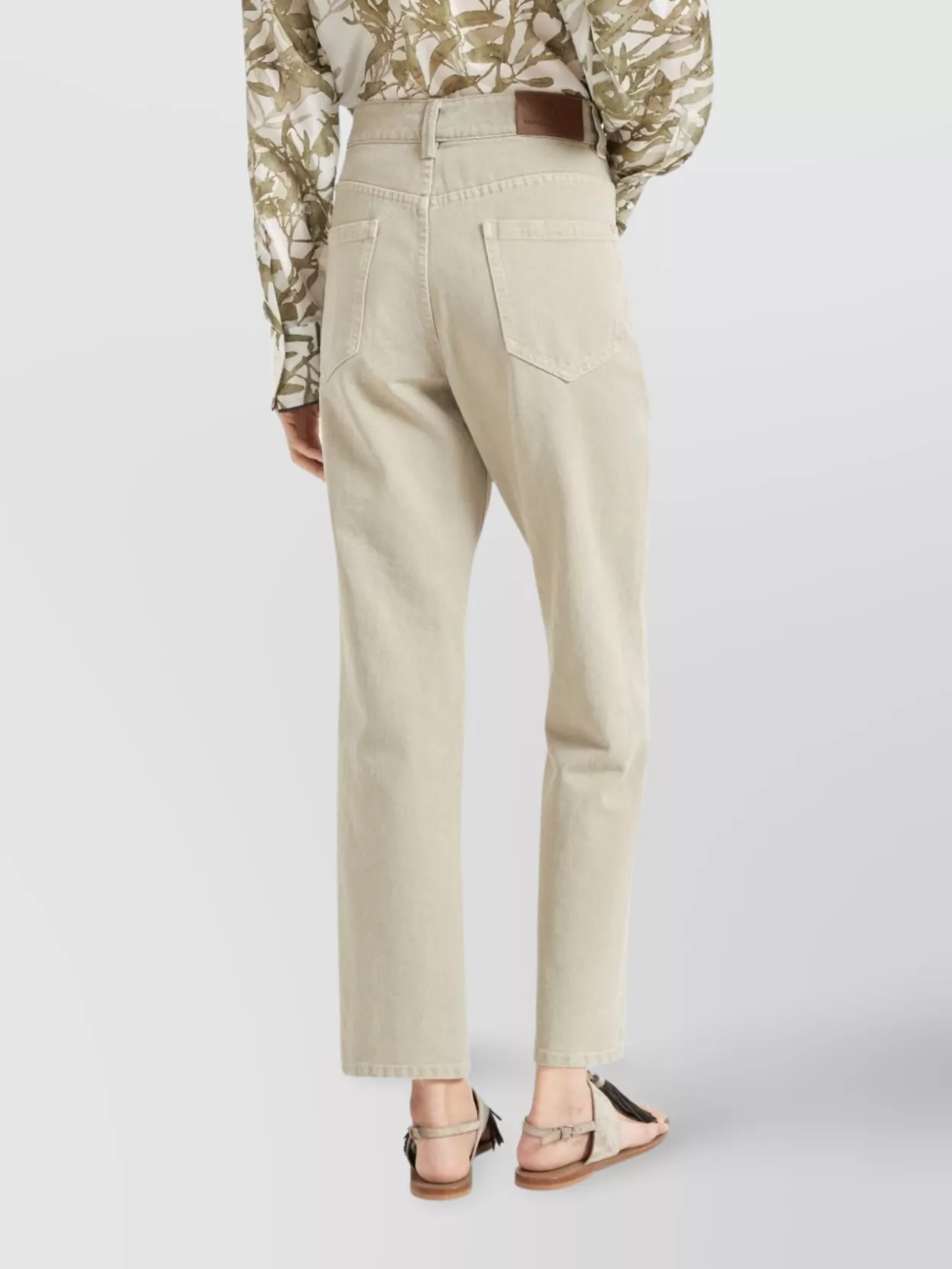 Brunello Cucinelli Beige Twill Loose Trousers