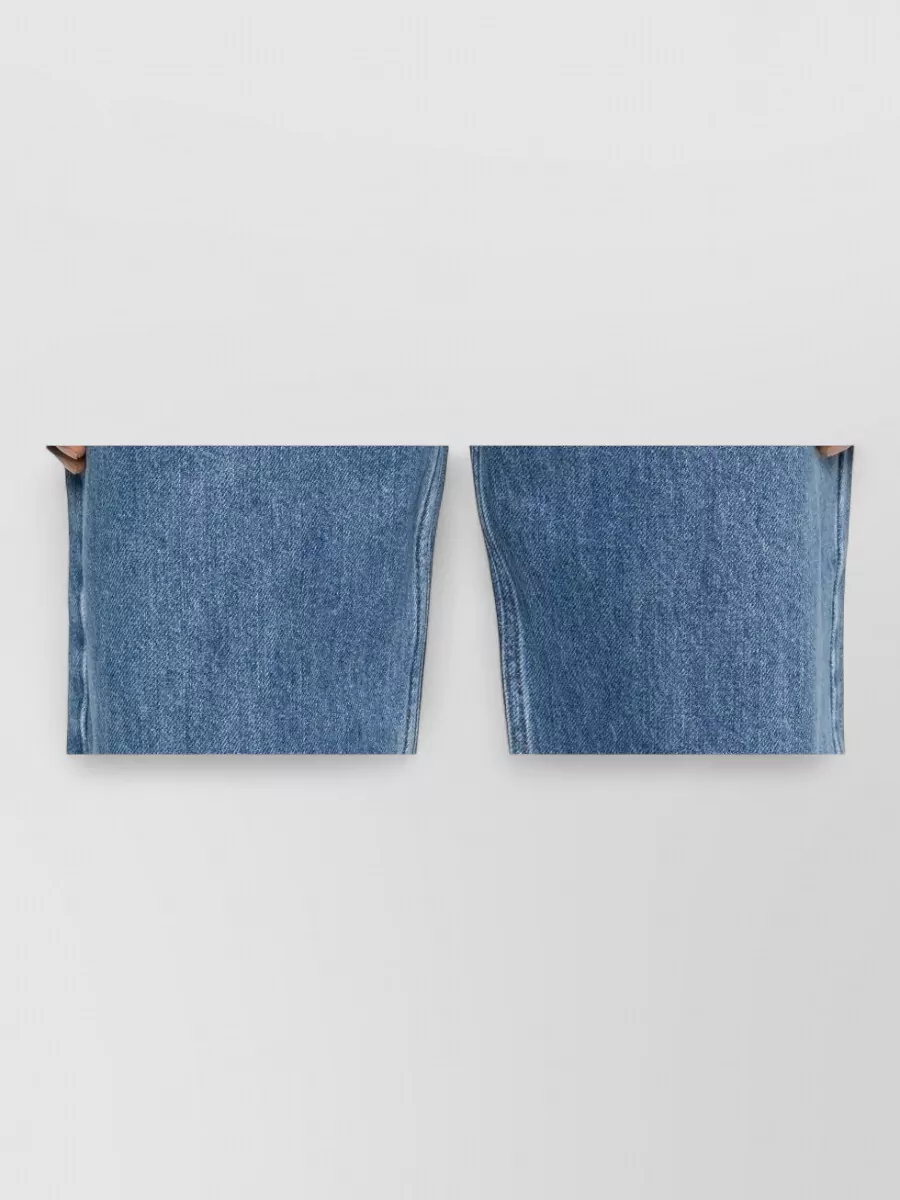Marine Serre Logo Print Straight Leg Denim Jeans