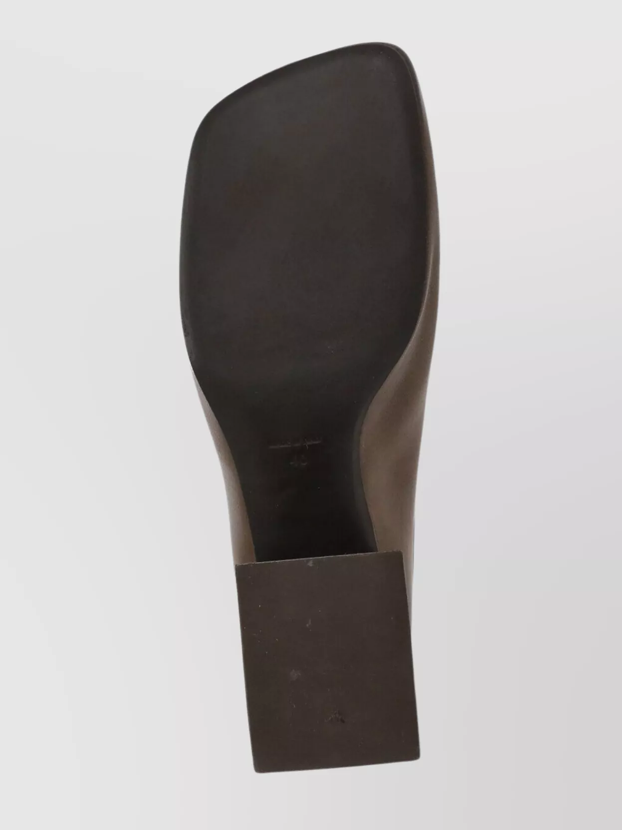 Uma Wang Leather Block Heel Mules With Squared Toe