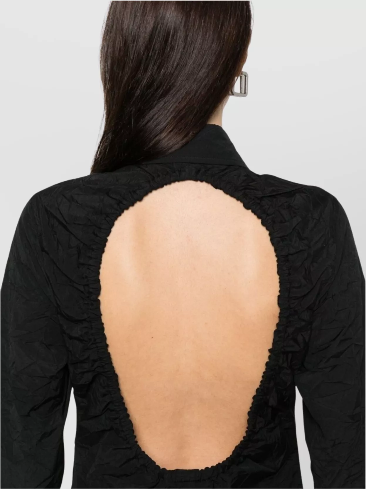 Max Mara Knee Length Dress With Long Sleeves And Open Back