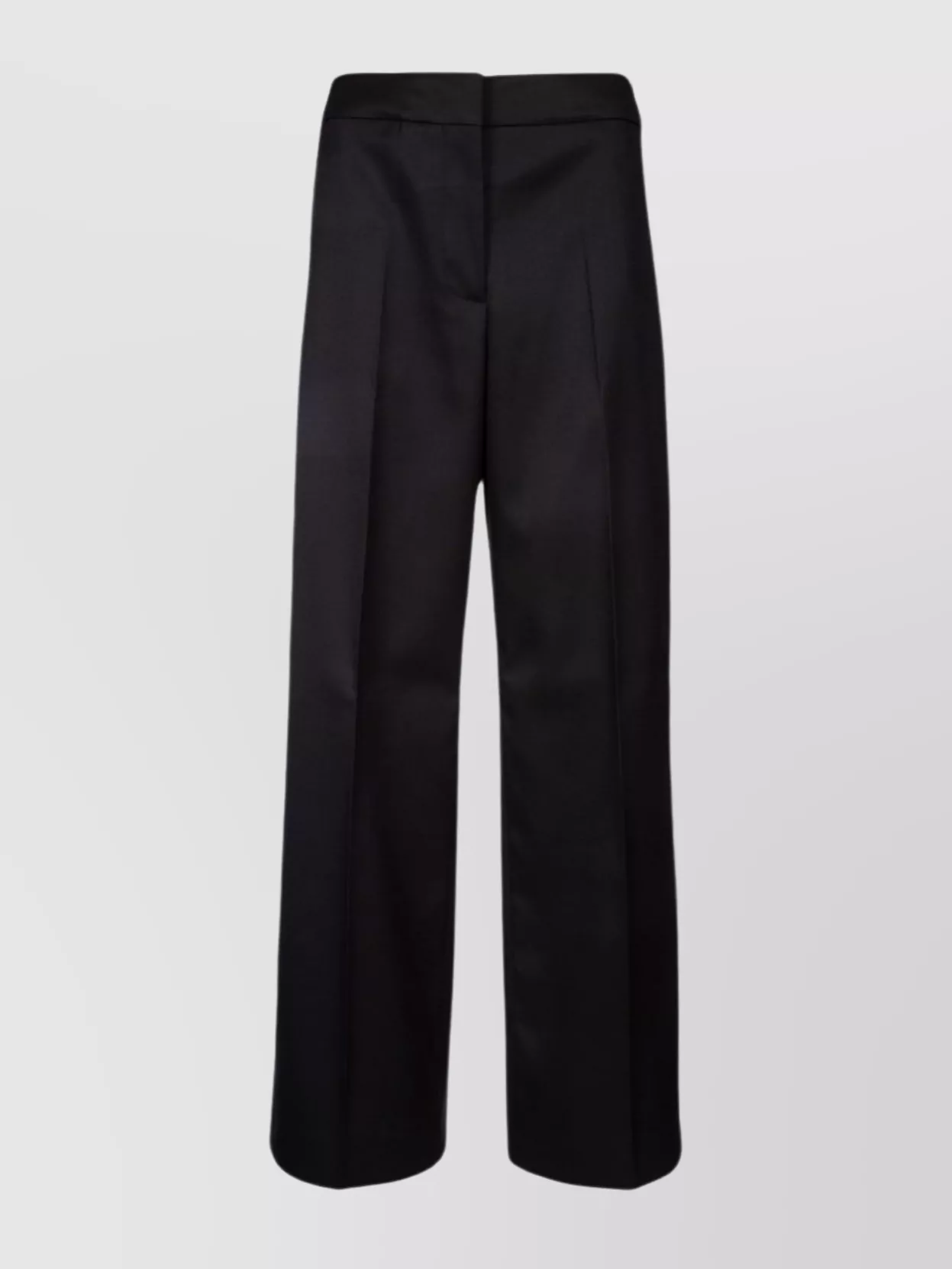 Calvin Klein Logo-appliqué Wide-leg Trousers In Black