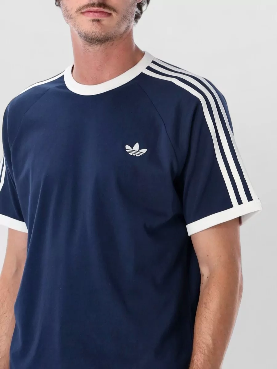Adidas Originals Cotton Ribbed Trim Short Sleeve T-Shirt
