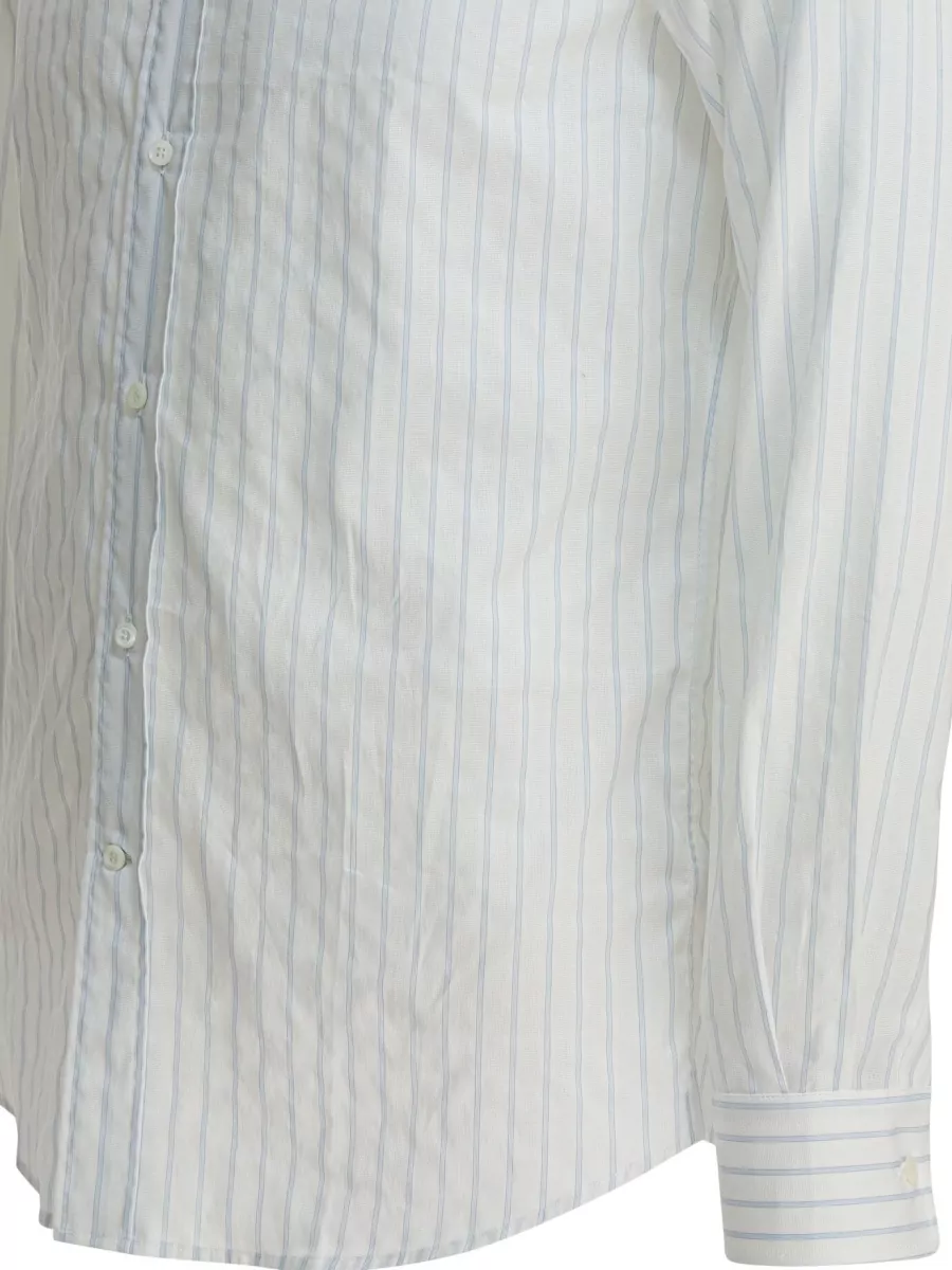 Brunello Cucinelli Striped Long Sleeve Button-Down Shirt