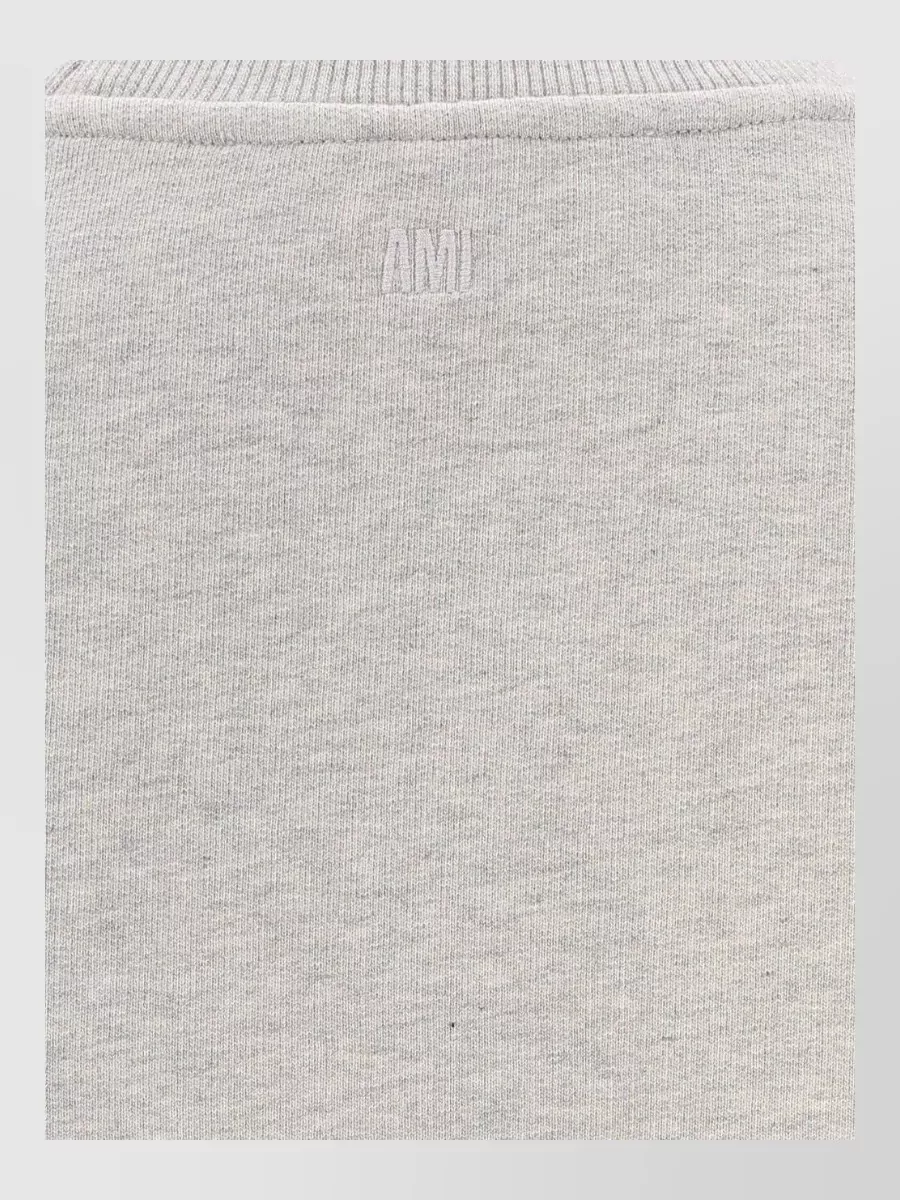 Ami Paris Cotton Logo-Embroidered Sweatshirt