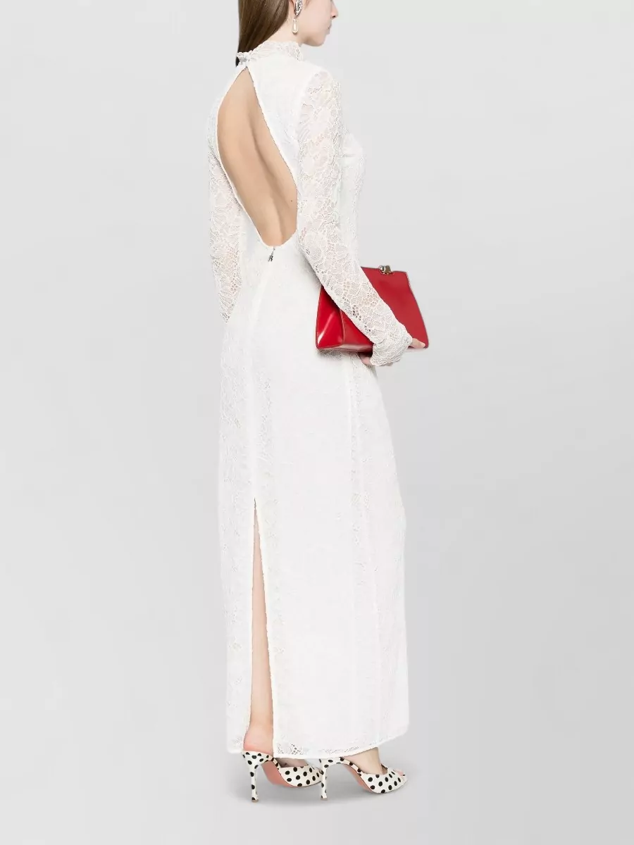 Rotate Lace Open Back Maxi Dress