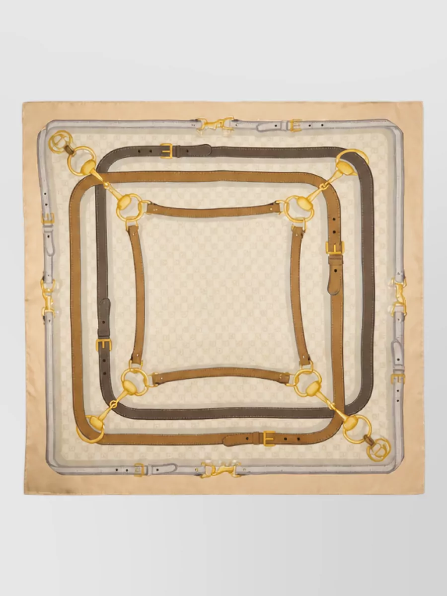 Gucci silk twill printed square scarf