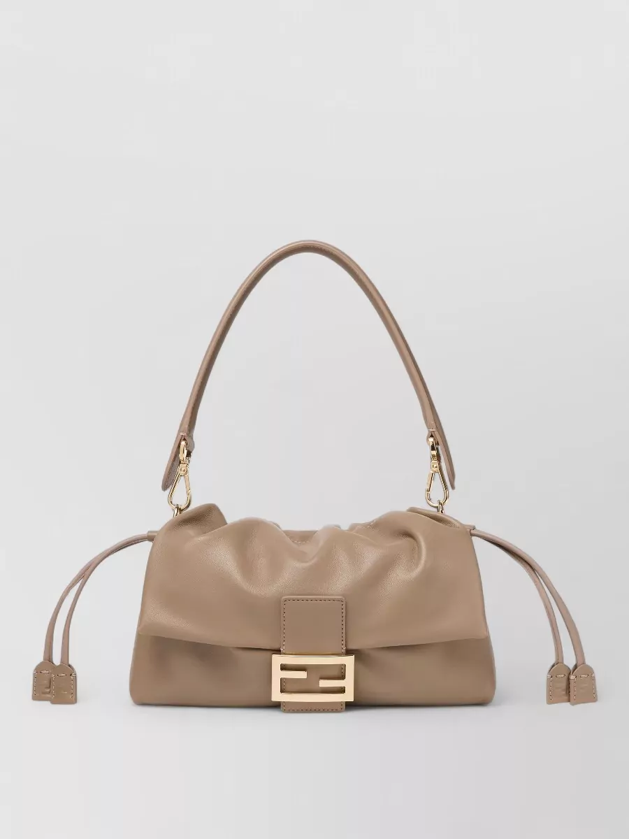 Fendi baguette medium leather clutch bag