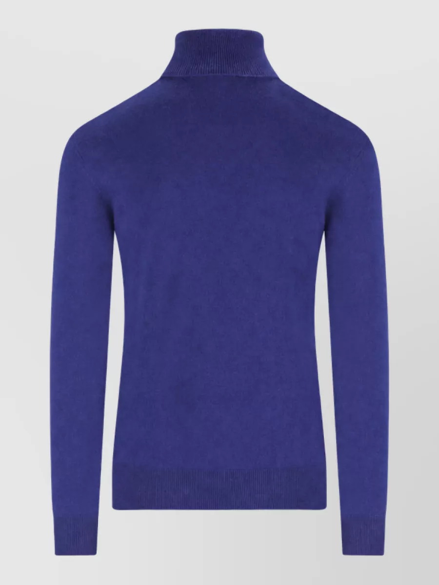 Saint Laurent Cashmere Blend Ribbed Turtleneck Sweater
