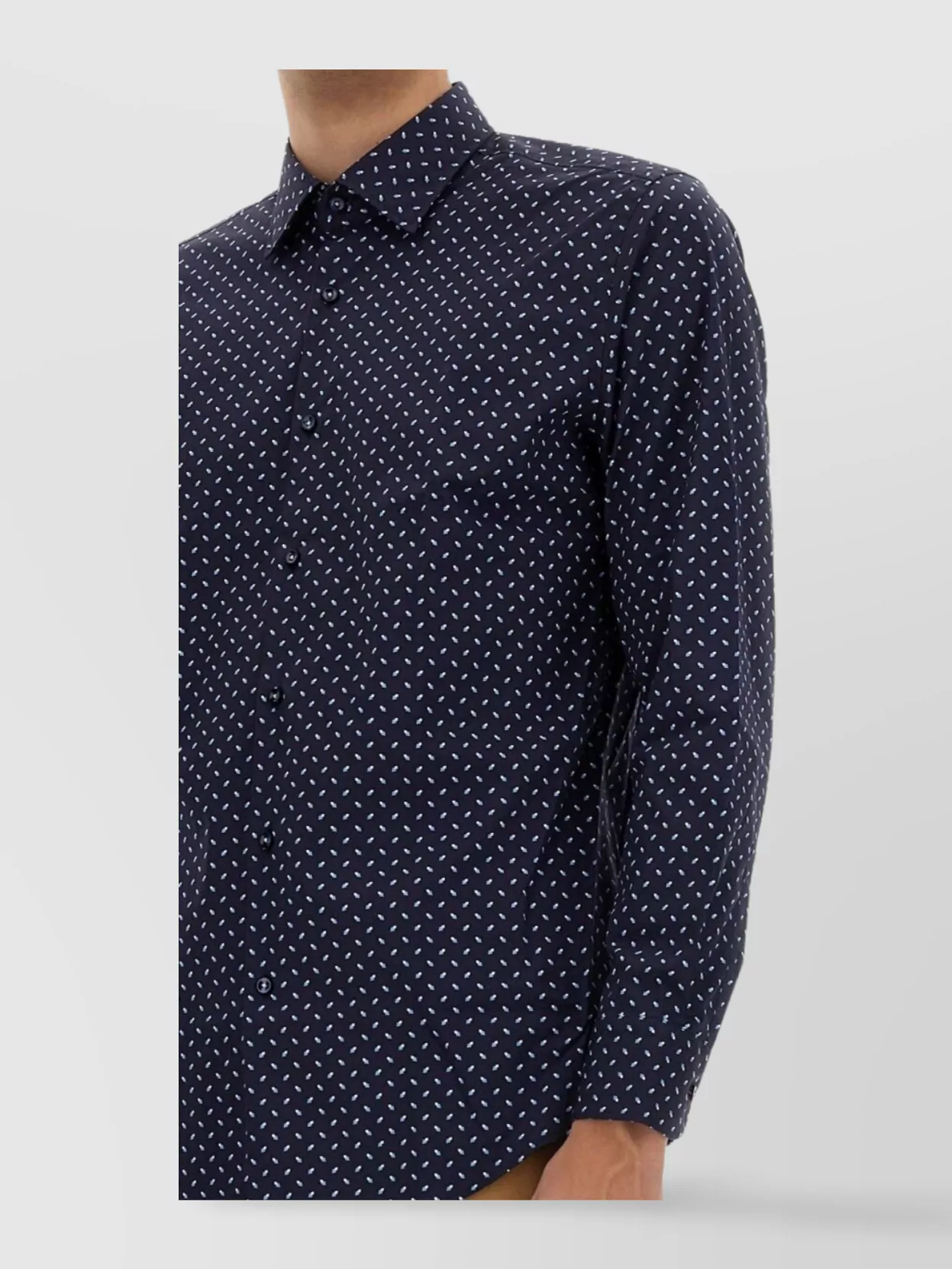 Boss Printed Slim Fit Shirt Collar
