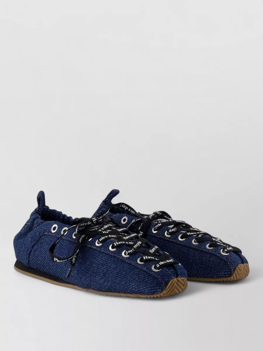 Ganni lace-up ballerina sneakers