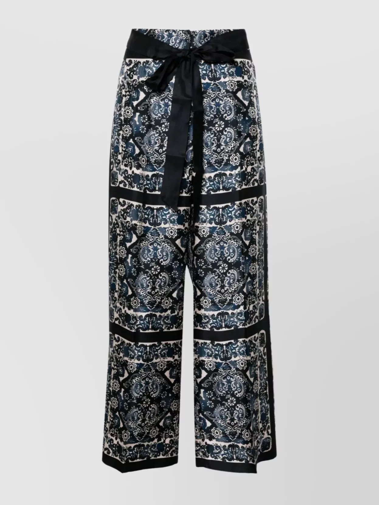 's Max Mara Patty Graphic-print Cropped Trousers In Blue