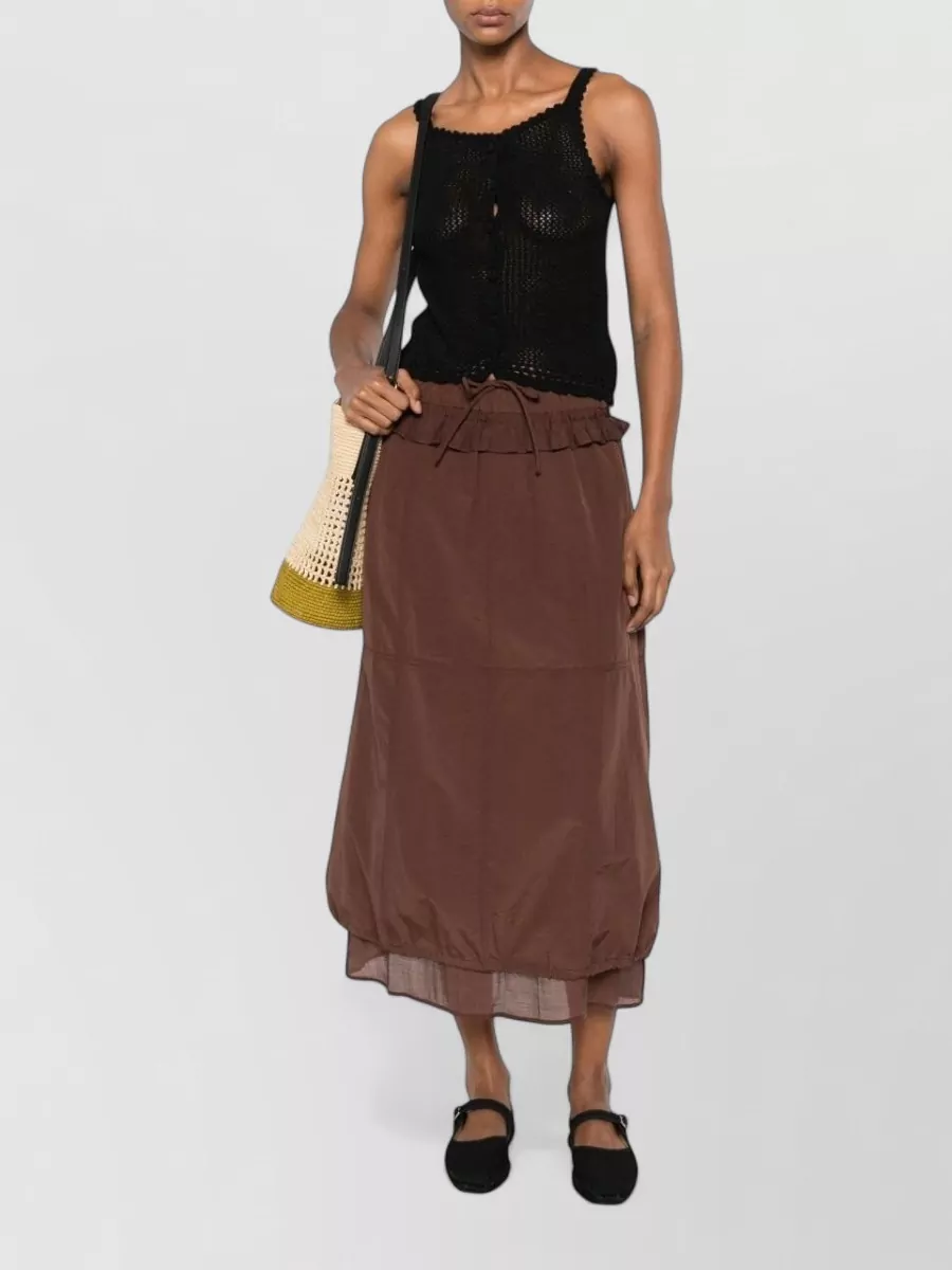 Dunst Crochet-Knit Sleeveless Scoop Neck Knitted Top