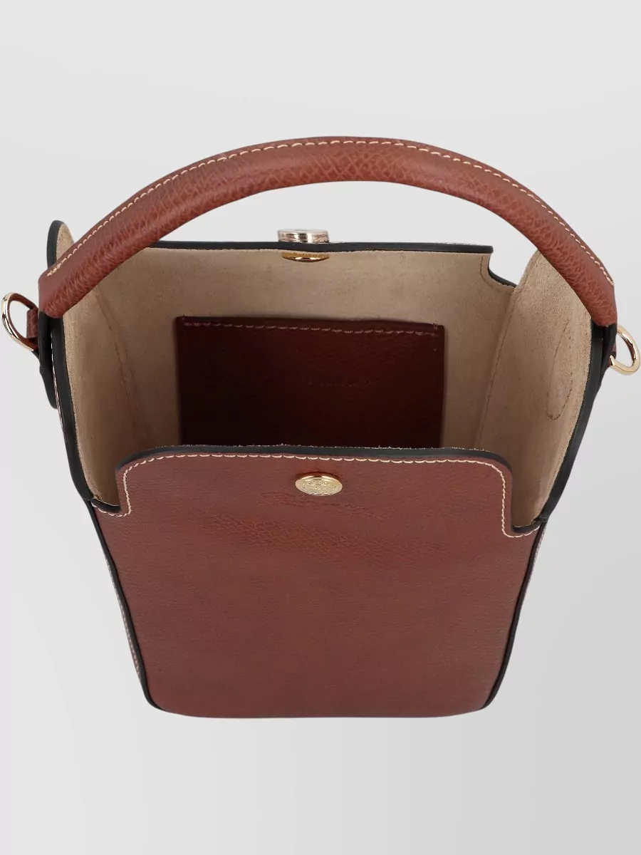 Longchamp Leather Bucket Popcorn Style Bag
