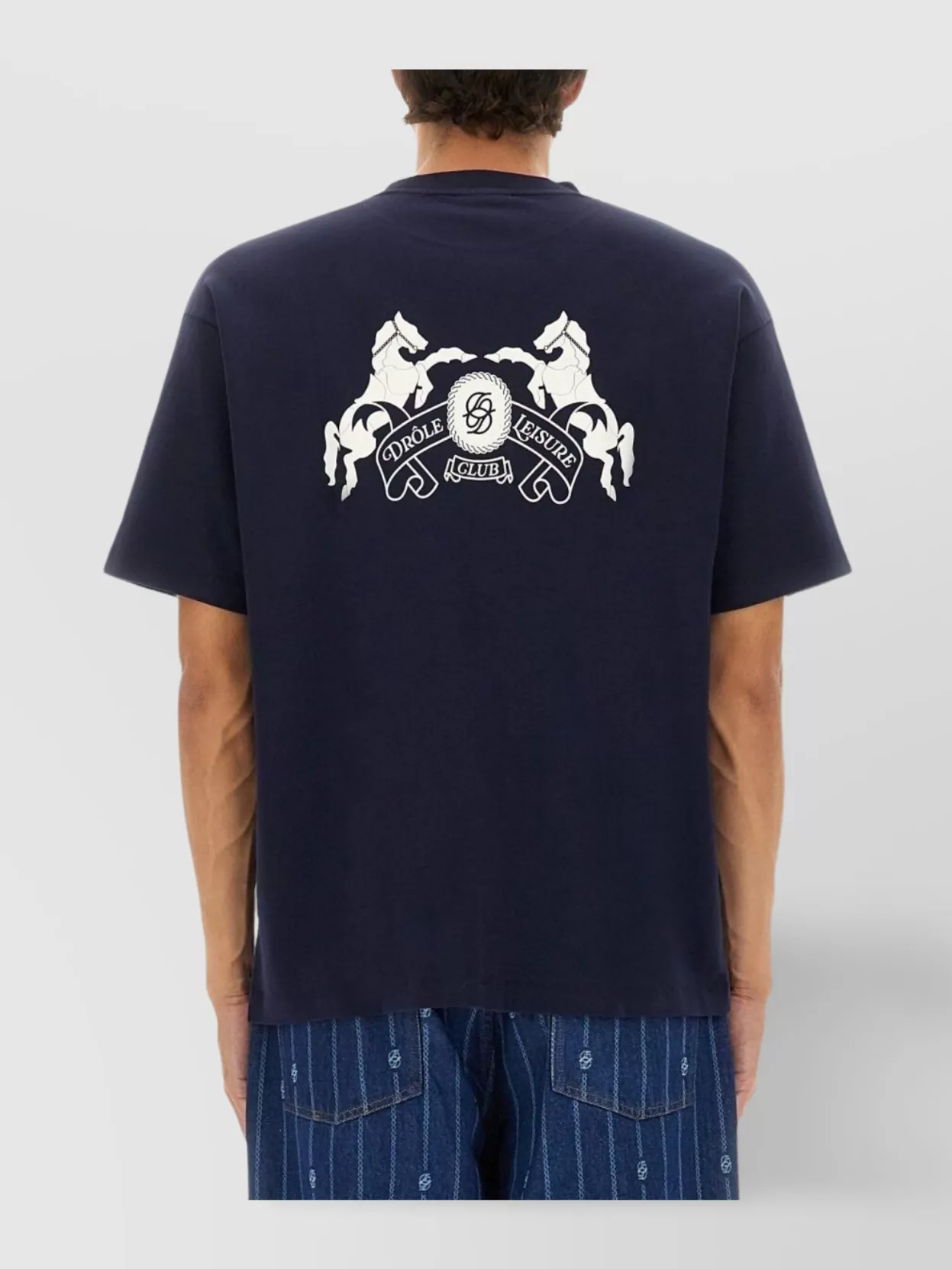 Drôle De Monsieur Graphic Print Crew Neck Short Sleeve T-Shirt