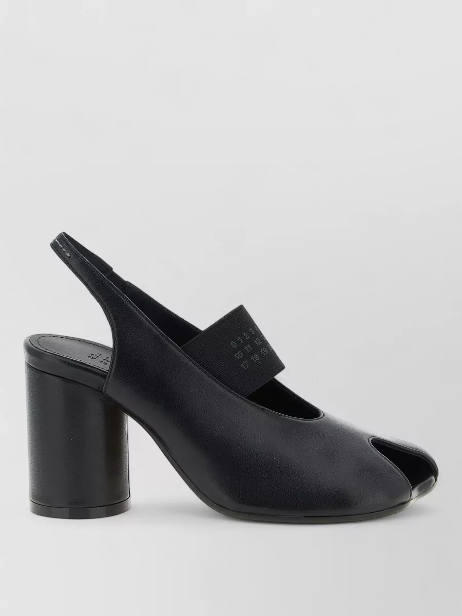 Mm6 Maison Margiela Anatomic Numeric Slingback Peep Toe Block Heel
