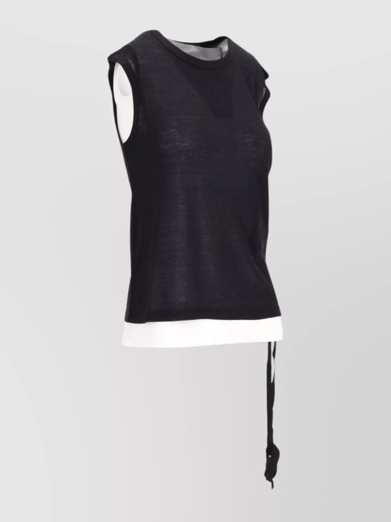 Ann Demeulemeester Rib Viscose Cotton Sleeveless Top