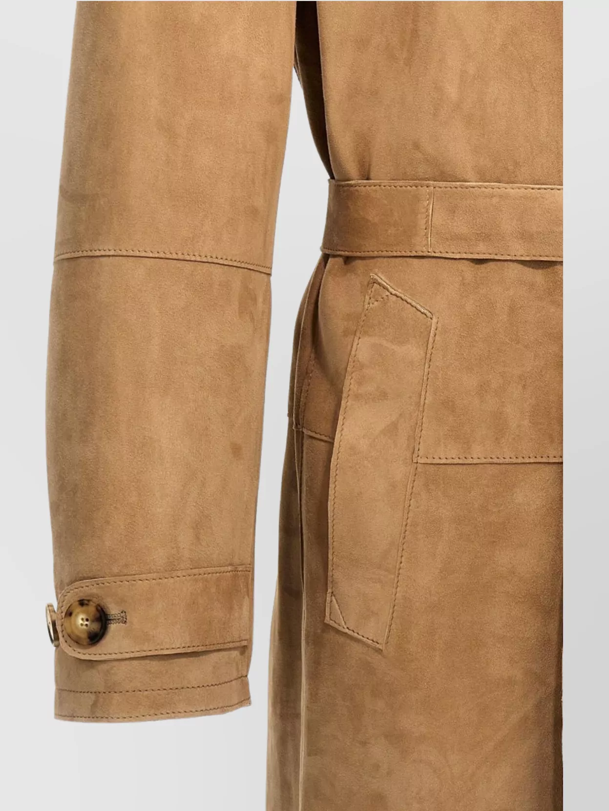Brunello Cucinelli Belted Double-breasted Coat Notched Lapels