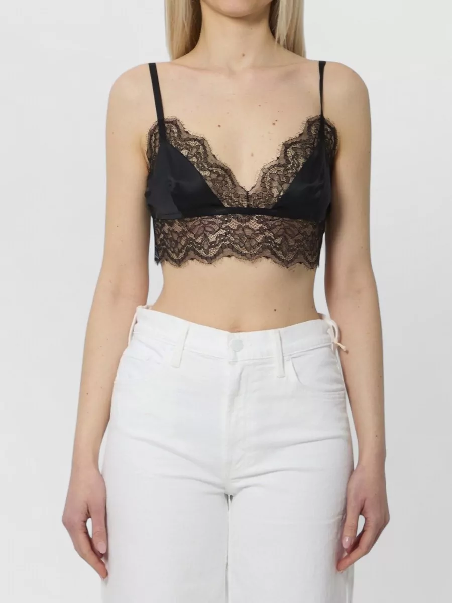 Dolce&Gabbana Silk Satin Lace Bralette