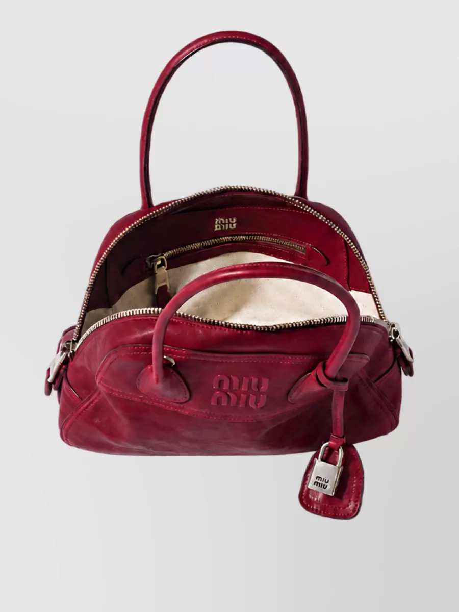 Miu Miu Na Lamb Leather Shoulder Bag