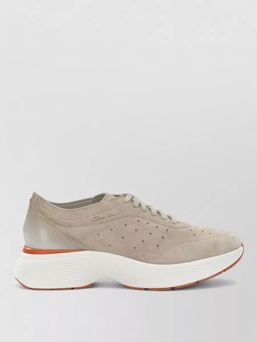 Santoni Leather High Sneakers