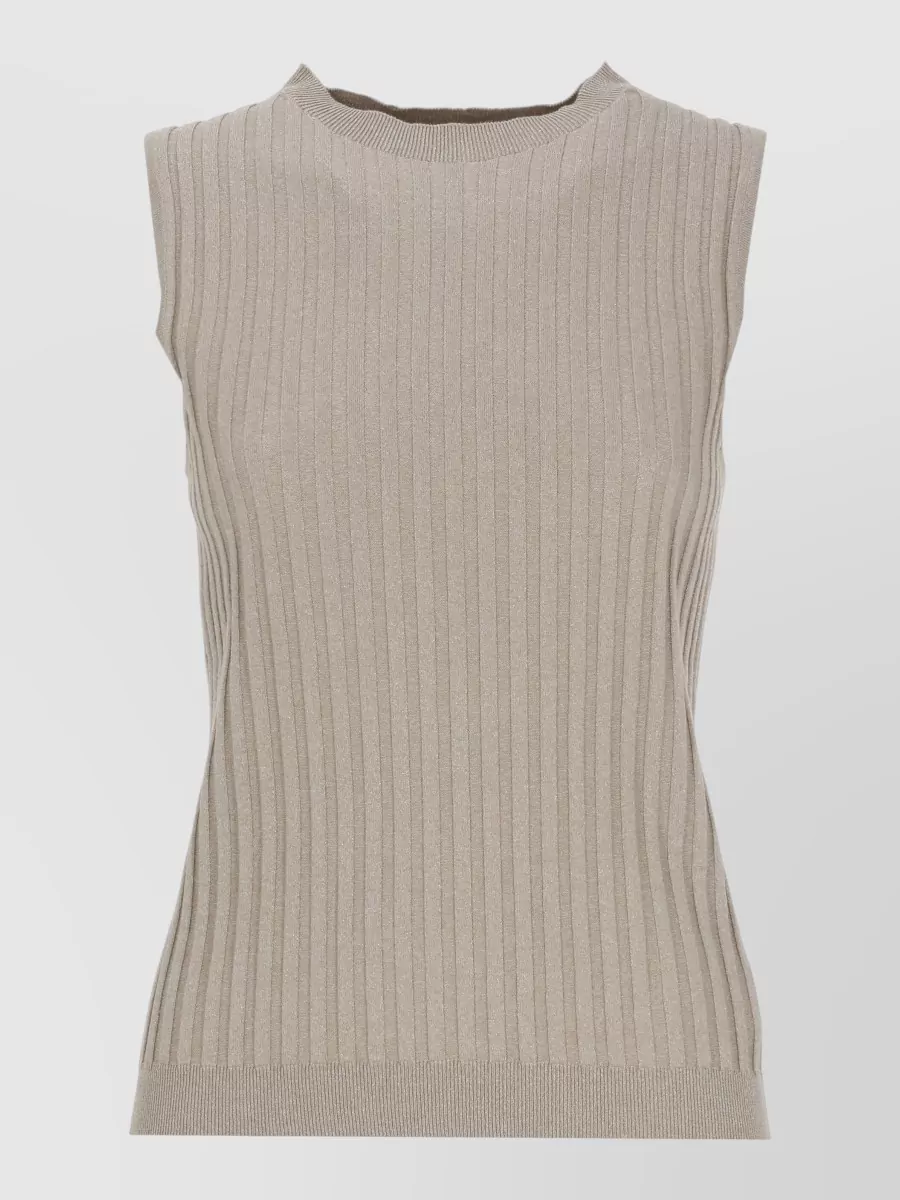Peserico Ribbed Sleeveless Tank Top