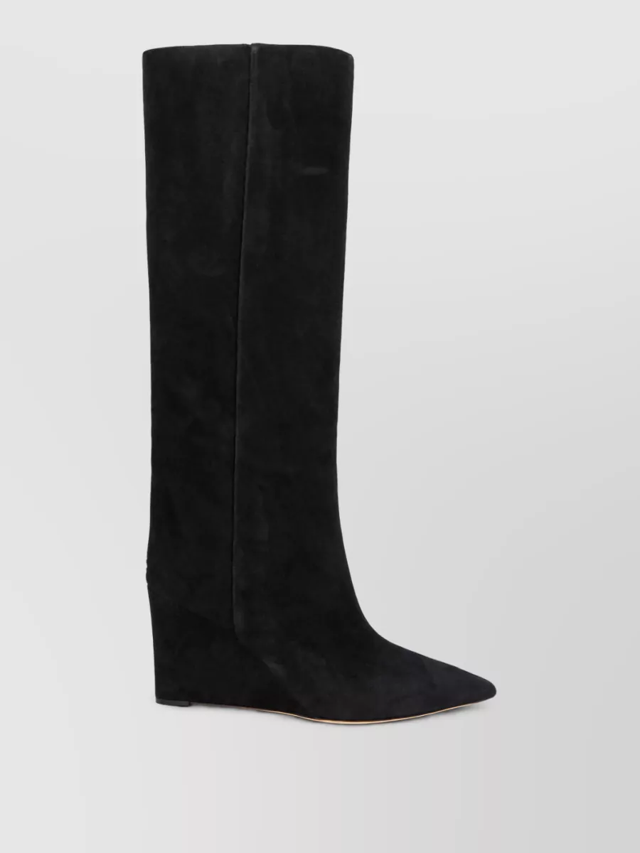 Jimmy Choo Leather Wedge Knee-High Boots
