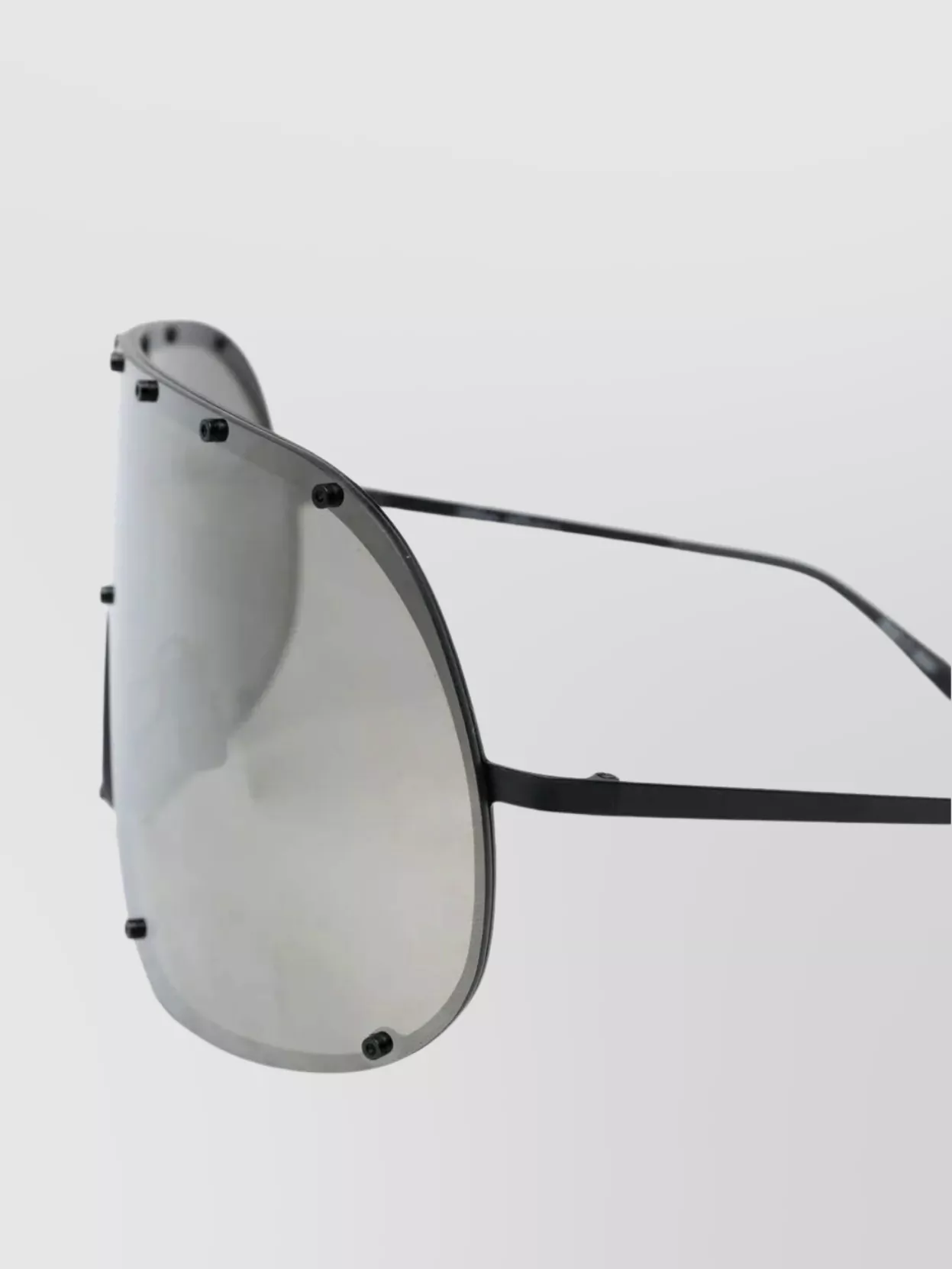 Rick Owens Shield Sunglasses With Stainless Steel Frame