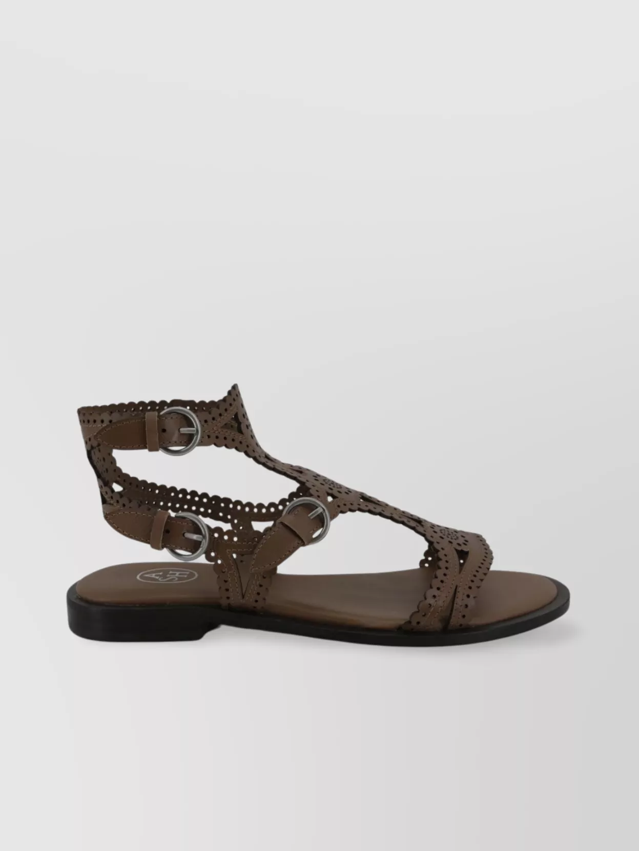 Ash Cut-out Flat Sole Open Toe Sandals