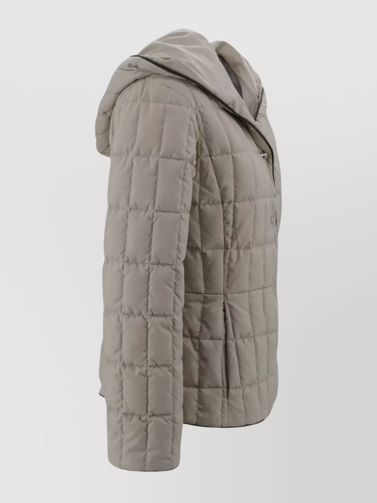 Herno Hooded Padded Jacket Long Sleeves In Neutral