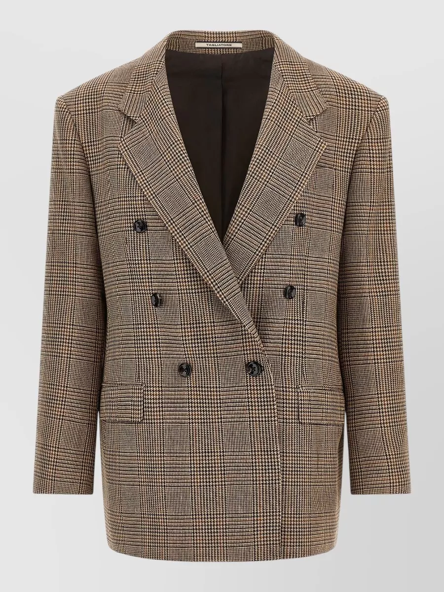 Tagliatore checked double-breasted blazer