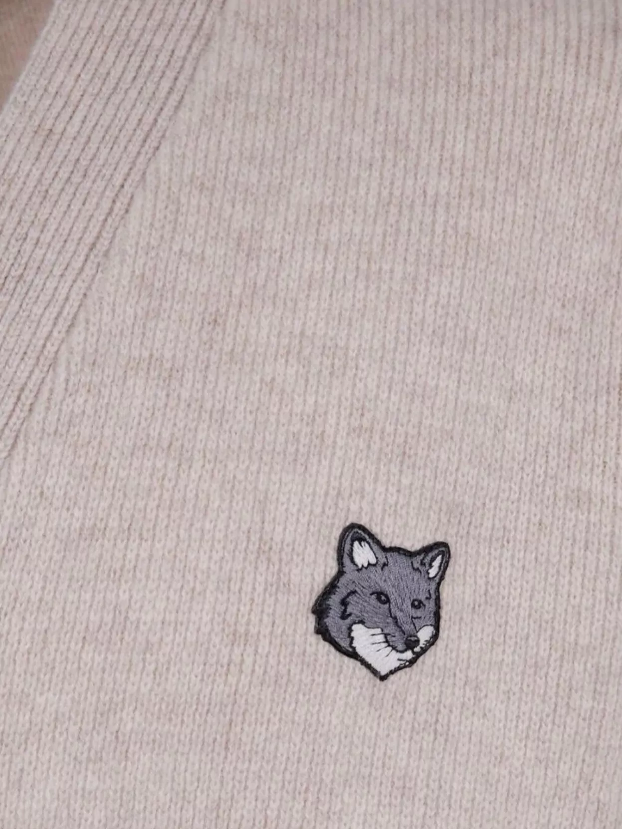 Maison Kitsuné Milano Wool Cardigan Fox Head