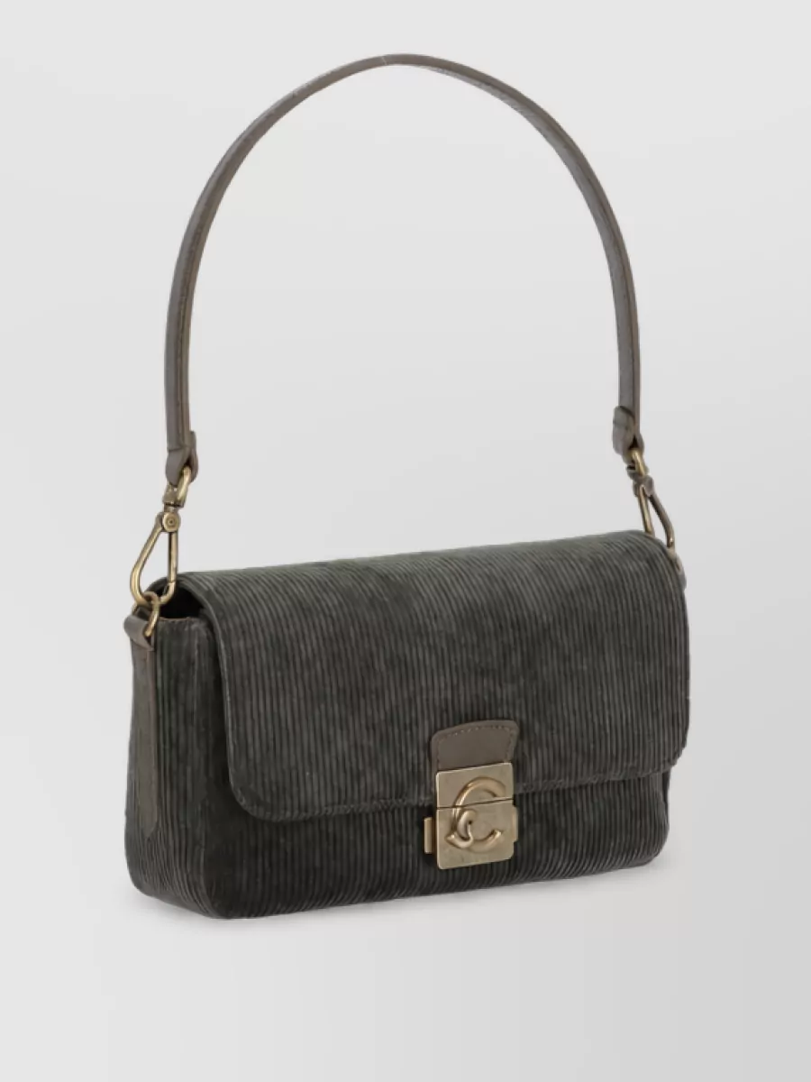 Coccinelle Corduroy Shoulder Bag