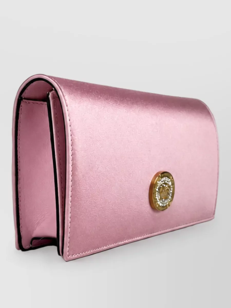 Versace La Medusa Satin Mini Clutch Bag