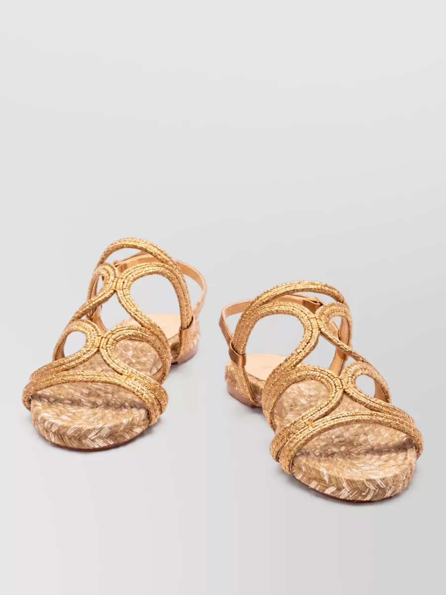 Castaner metallic flat espadrille sandals