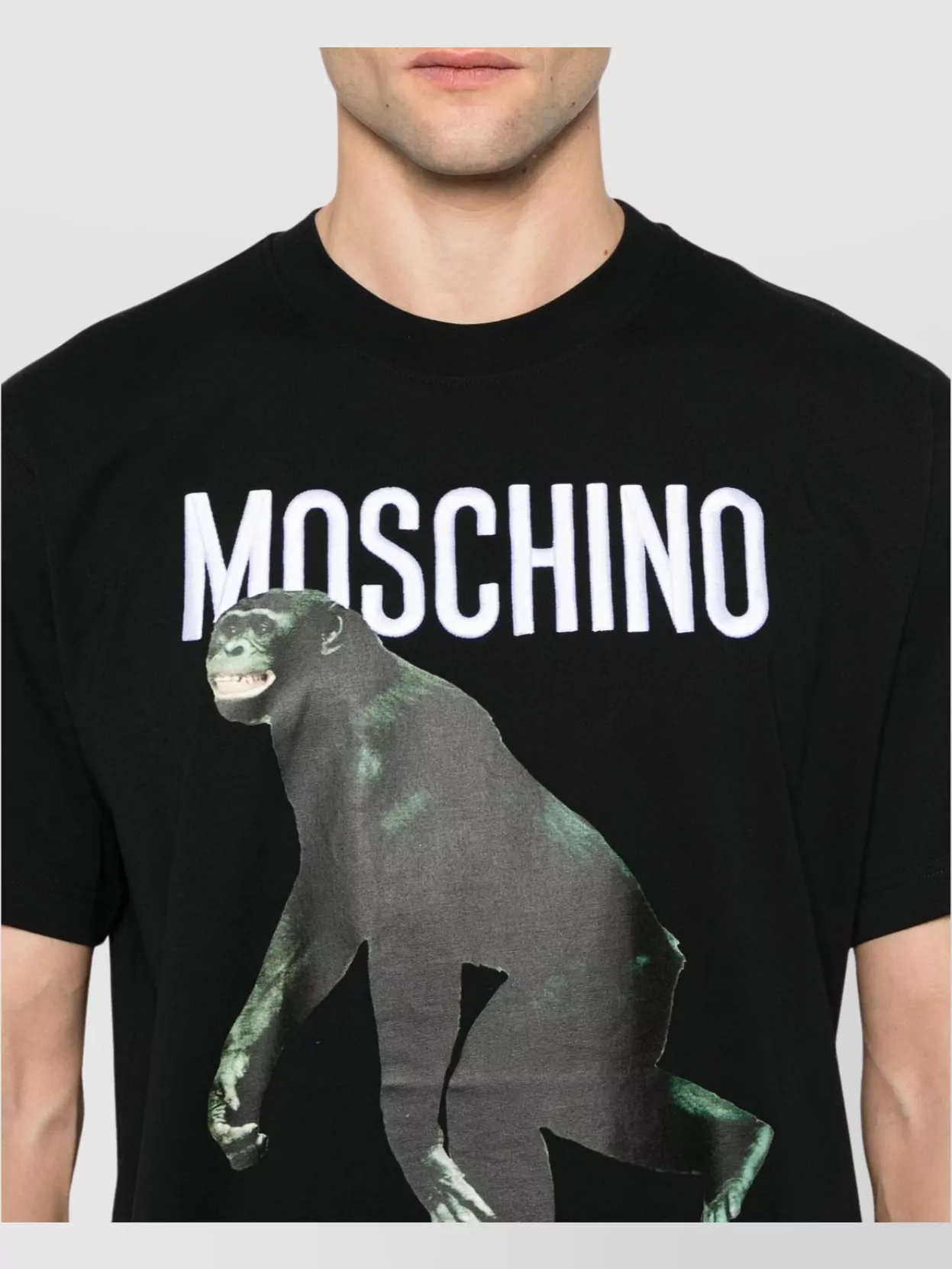 Moschino Monkey Graphic Crew Neck T-Shirt