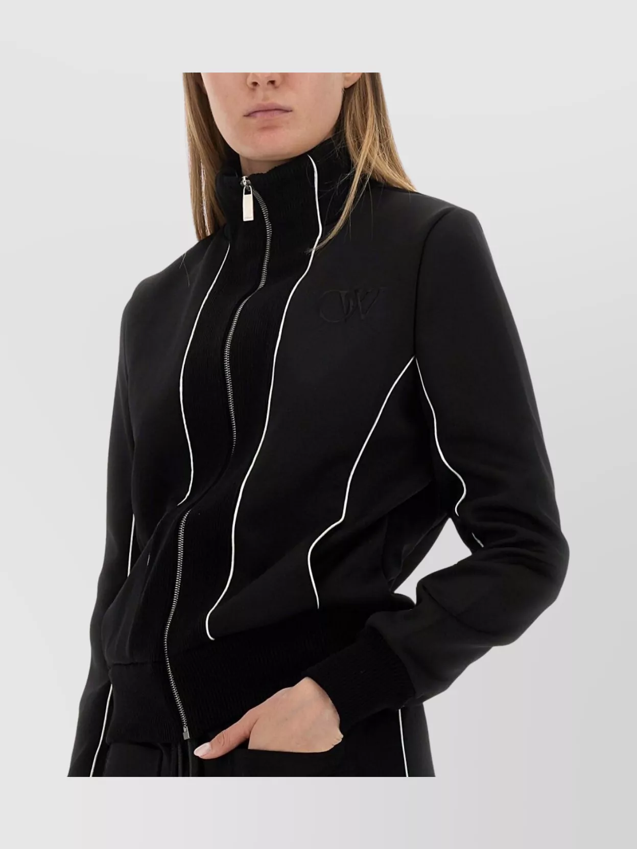 Off-white Jacket High Collar Contrast Piping