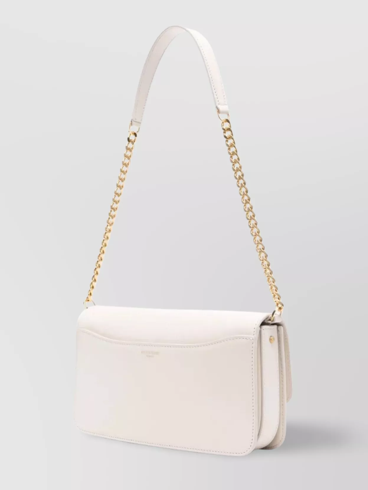 Golden Goose "Gioia" Leather Shoulder Bag Gold Metal