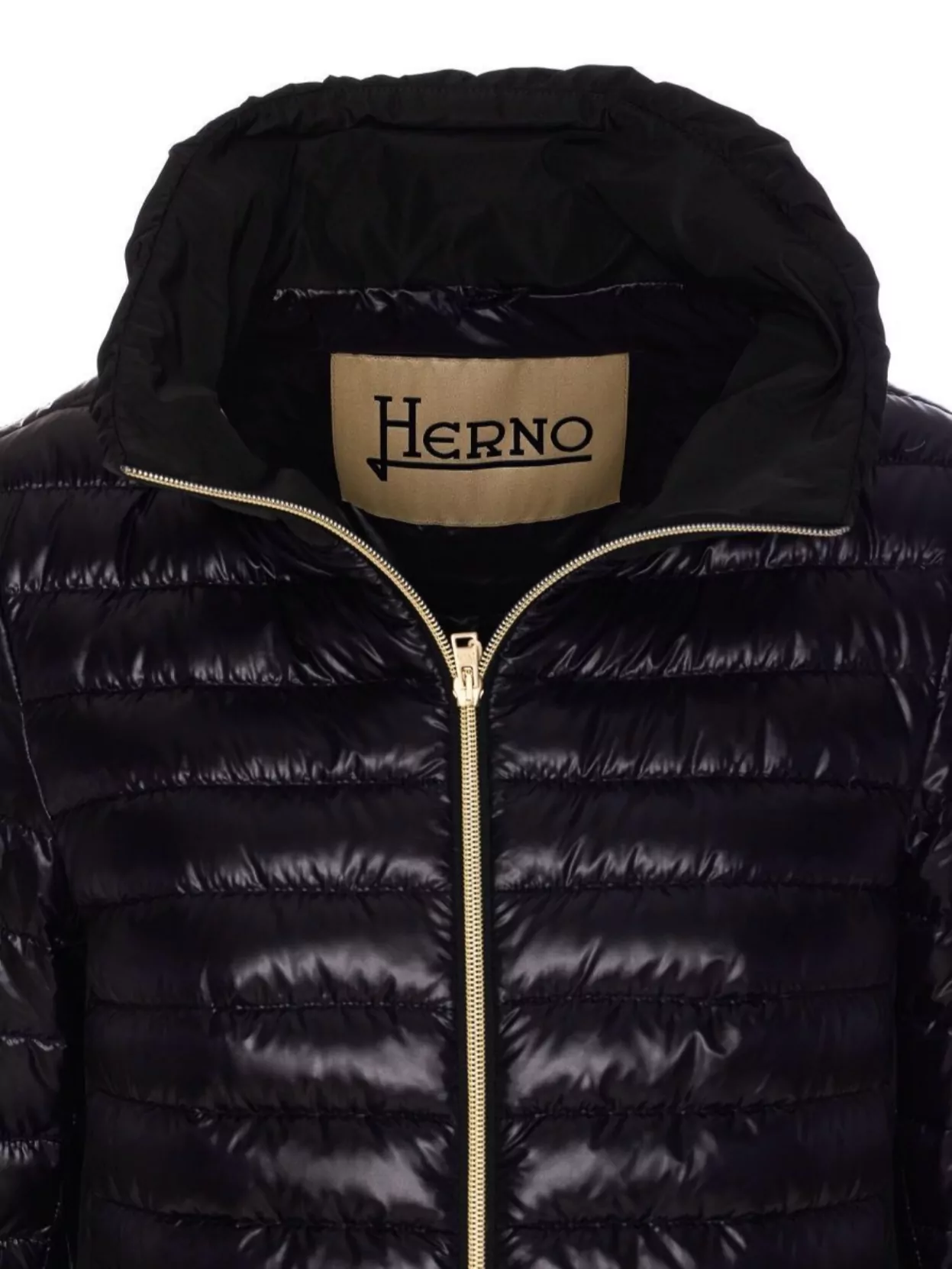 Herno Down Jacket With High Collar And Pockets